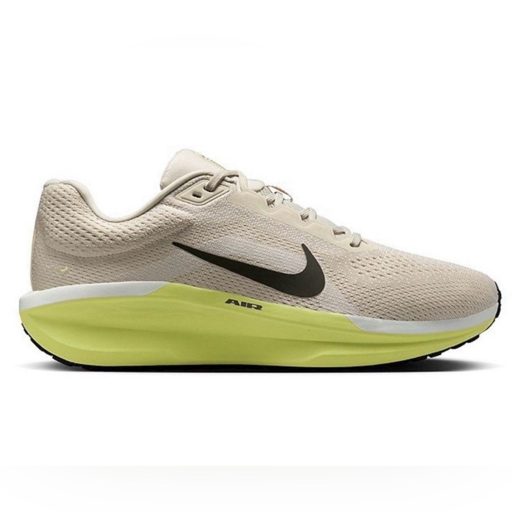 NIKE Air Winflo 11 Sneakers Running Shoes Beige and Lime Mens 9.5/Womens 11 New